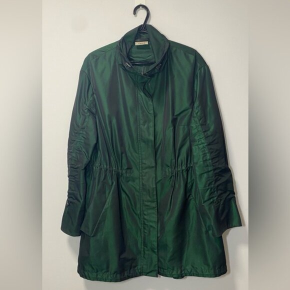 Akris Punto Iridescent Techno Drawstring Parka Jacket size 14 US - Picture 2 of 10